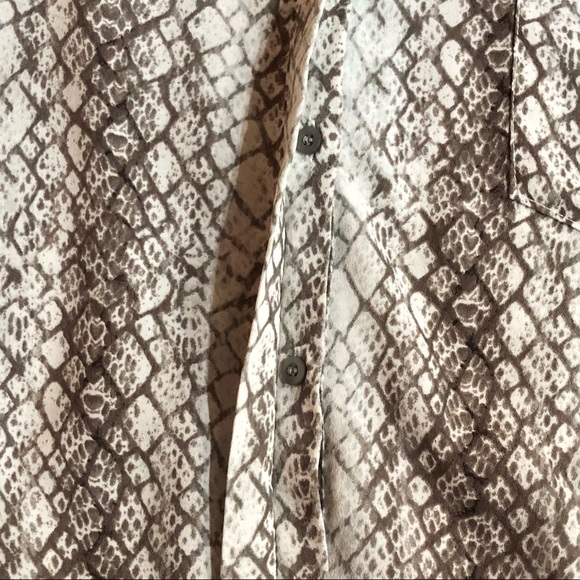 Apt. 9 Long Sleeve Snakeskin Print Blouse - Picture 6 of 11
